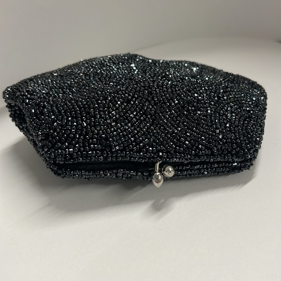 Microbeaded Charcoal Gray Kisslock Wallet - Made in Belgium - Picture 4 of 6